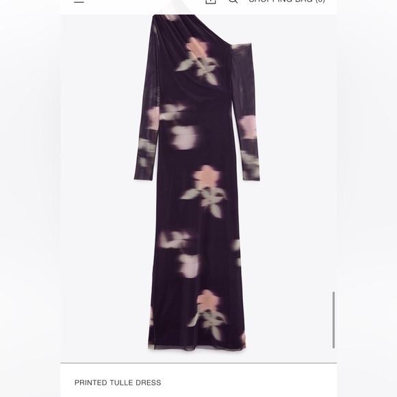 Zara Midi Asymmetrical Dress Lilac Color - Picture 6 of 10